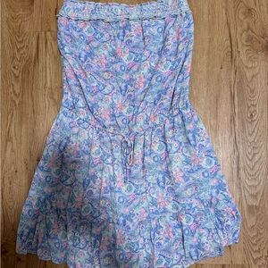 Hollister Blue and Pink Paisley Mini Dress